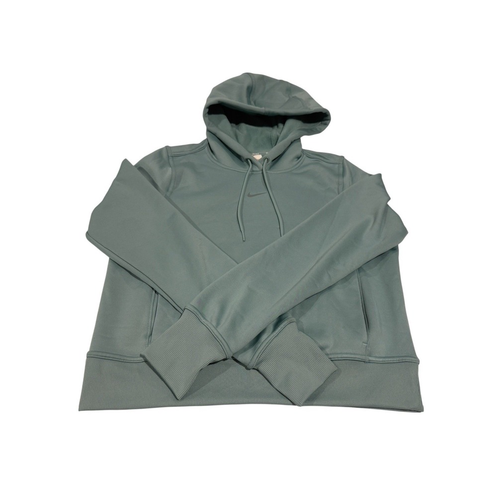 NEW Nike Women One Therma-FIT Pullover Hoodie Sweatshirt Green S DD4636-357